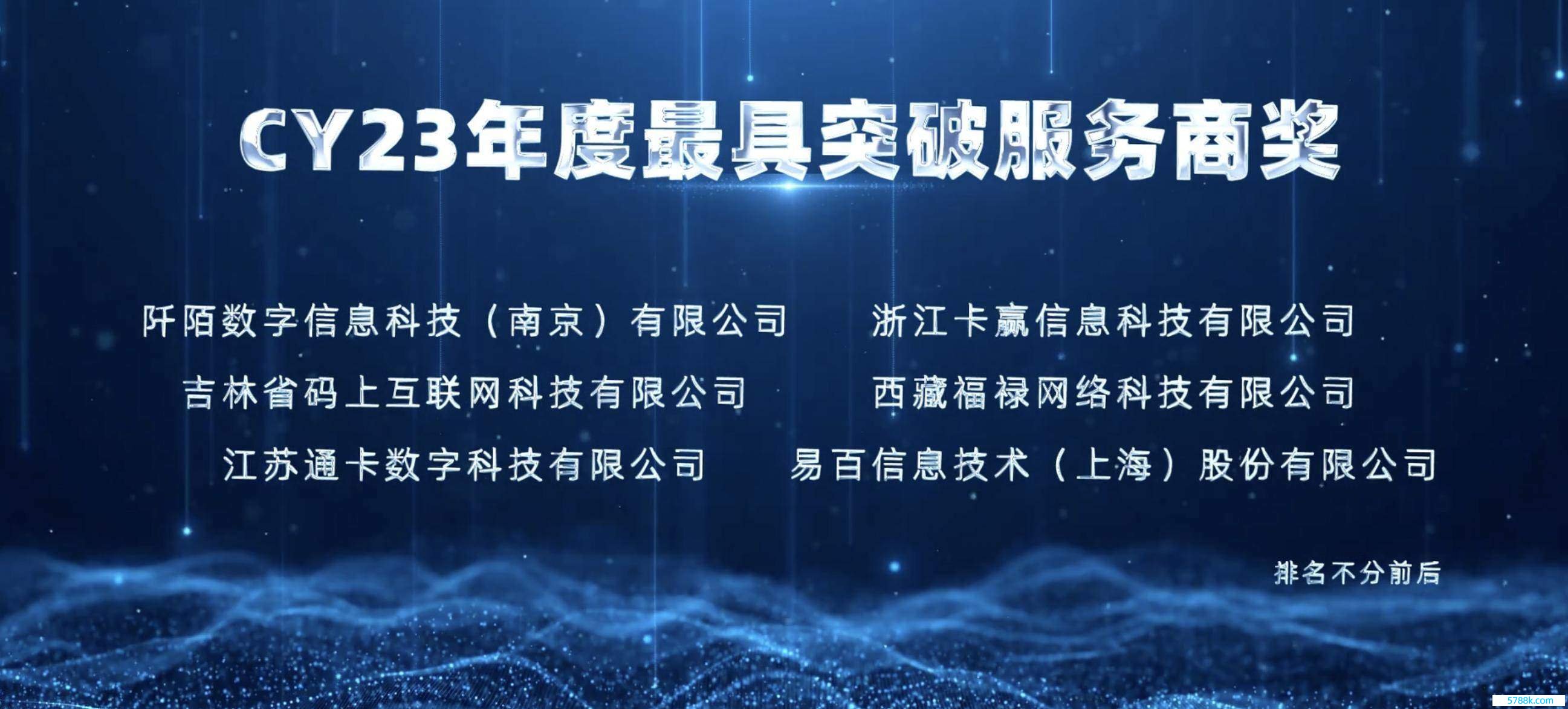 （图为支付宝银行业生态2023年度最具冲破处事商奖获奖名单）