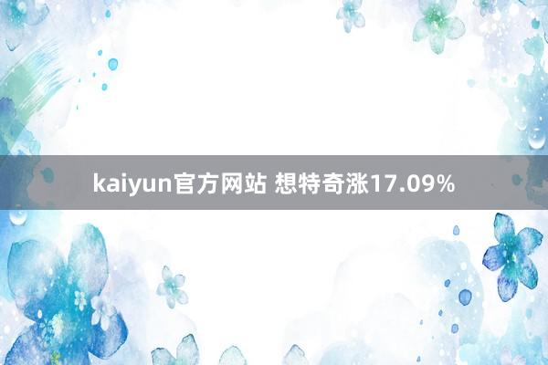 kaiyun官方网站 想特奇涨17.09%